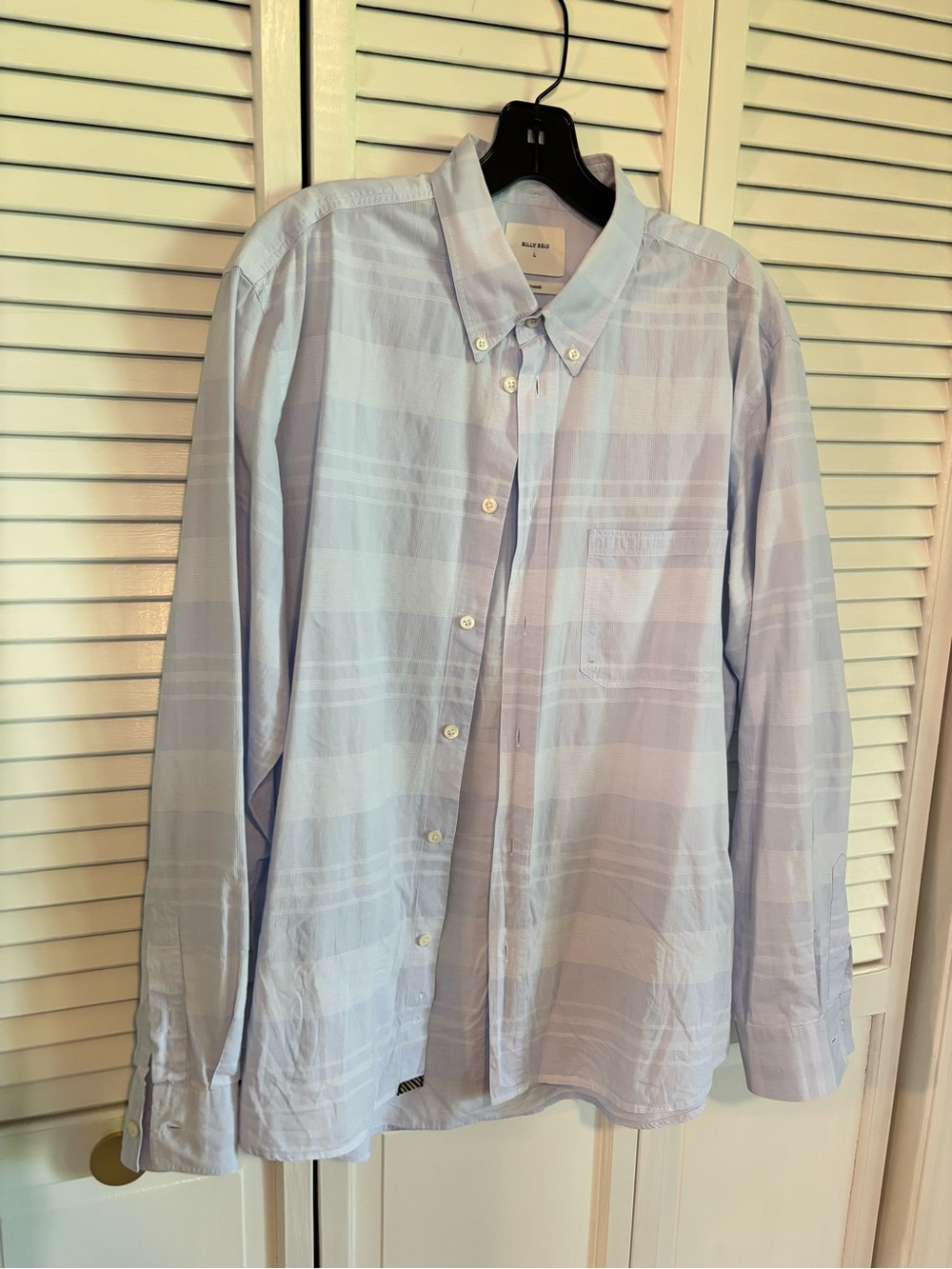 Billy Reid Light Blue Men's Button-Down Shirt